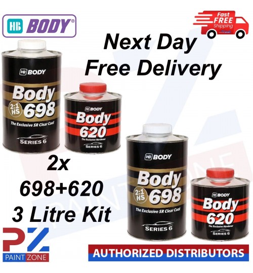 2X HB BODY SERIES 6 BODY 698 / BODY 620 2K CLEARCOAT SR - 3 LITRE KIT